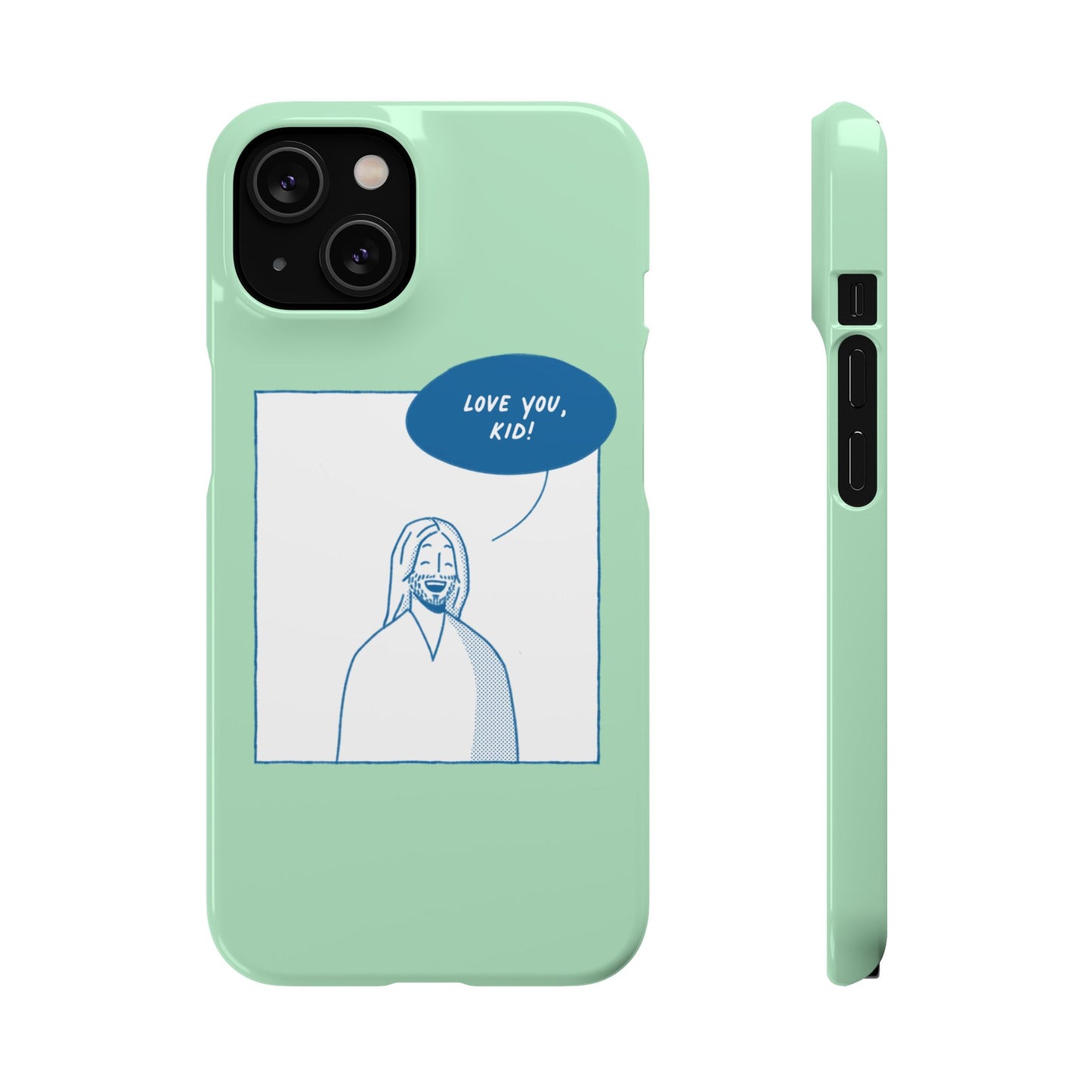 Phone Case – Jesus Loves You [Mint]