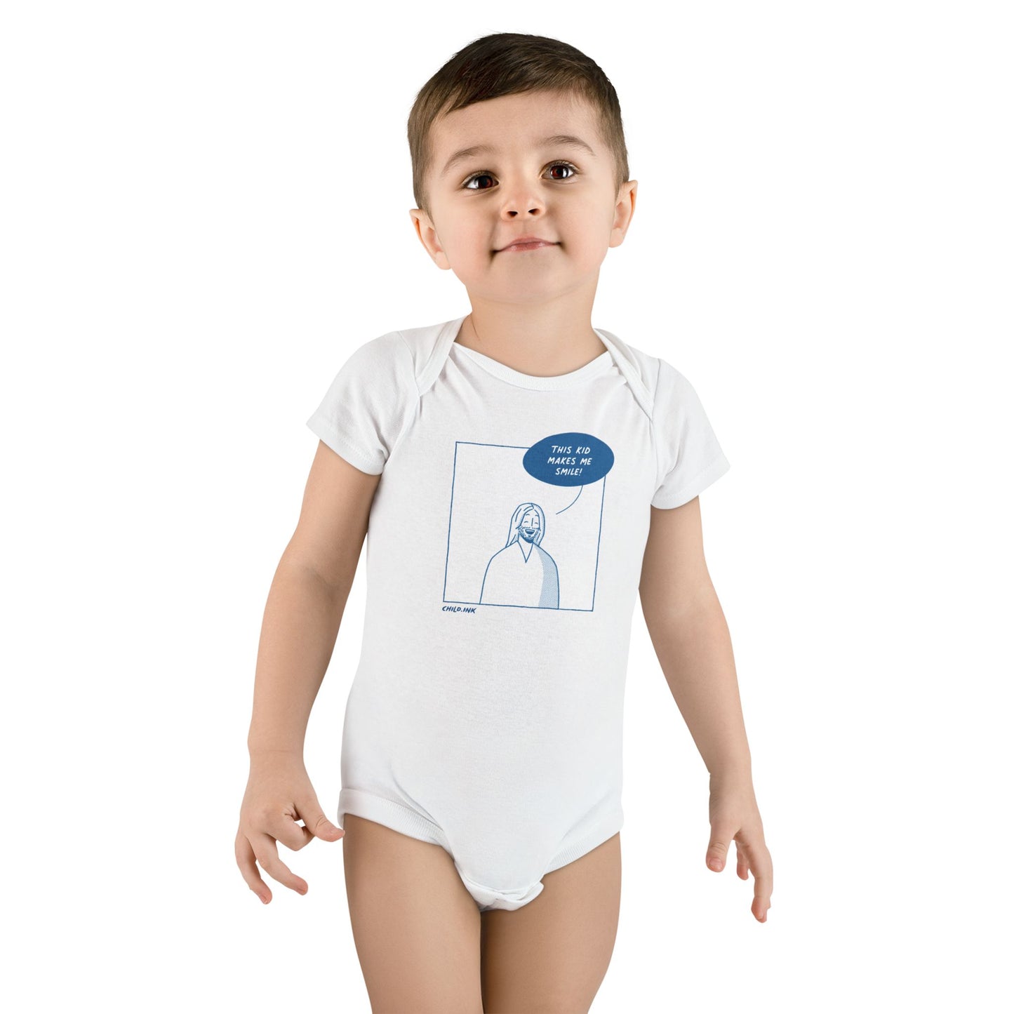 Baby Short Sleeve Onesie® – Smile