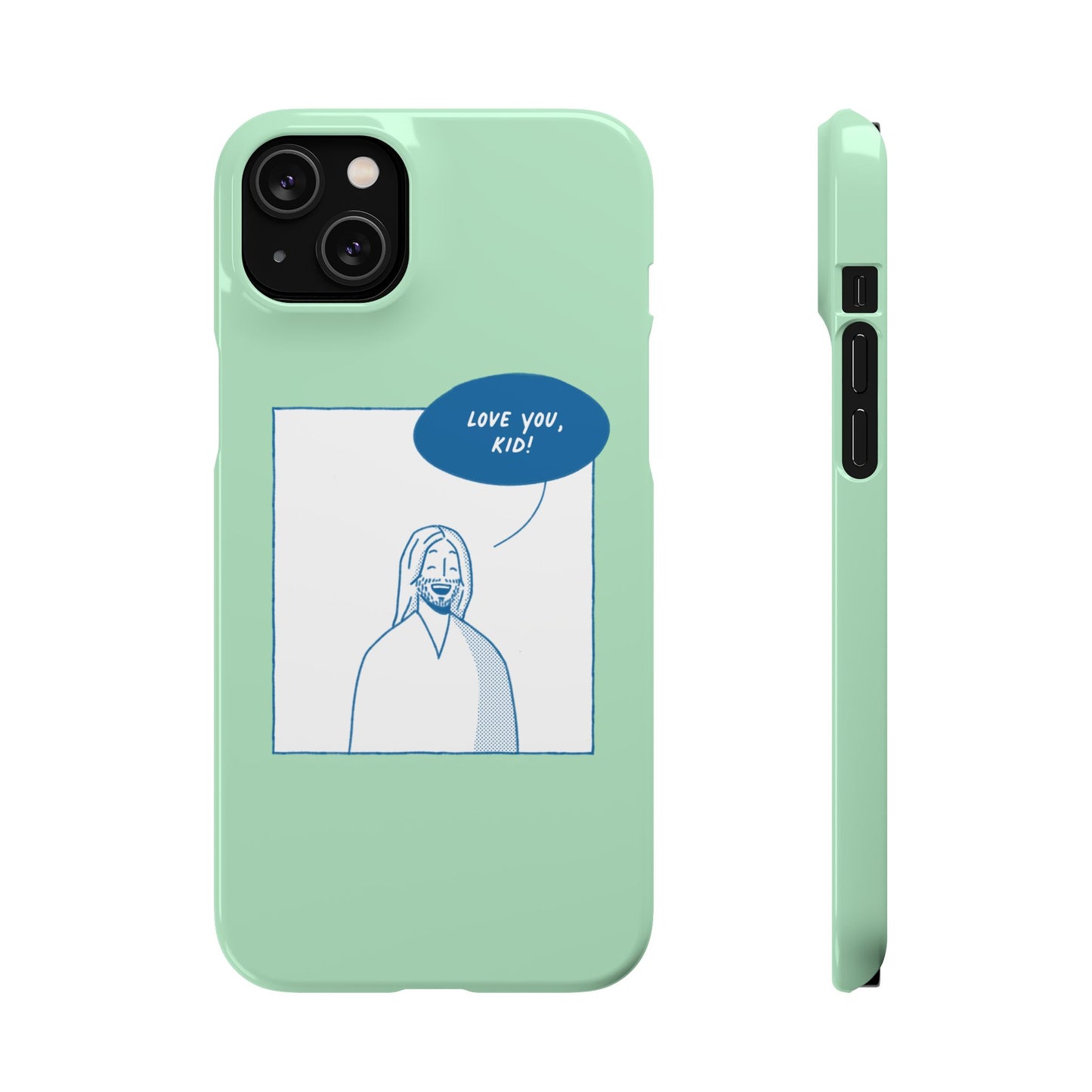 Phone Case – Jesus Loves You [Mint]